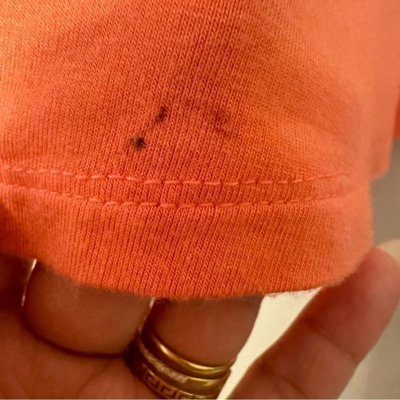 Babydoll Super Soft Tie-Front Off-Shoulder Top Wild Orange Size 2 - Picture 3 of 9